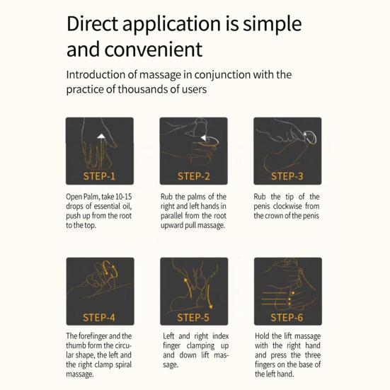 Yousheng 10ml/Bottle Enlargement Essential Oil Safe Stimulation Free Increase Libido Big Dick Penis Enlargement Oil for External Use