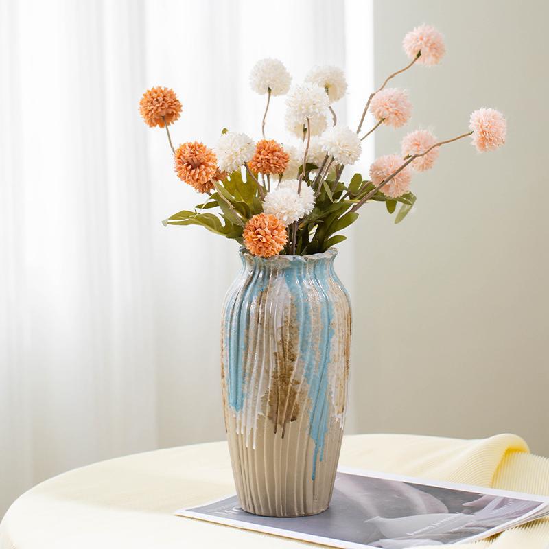 Nordic Minimalist Ceramic Vase for Dried Flowers and Hydroponics