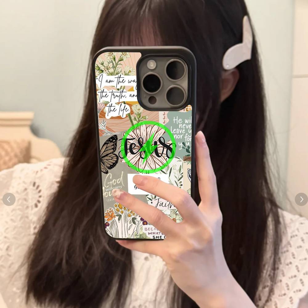 

Jesus Collage Pattern For Magsafe Magnetic Case For iPhone 17 Air 16 15 14 13 12 11 Pro Max Plus Wireless Charging iPhone 15pro max