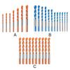 Glass Drill Bit Set Triangular Non-slip Ceramic Tile Punching Drilling Hole Openers Alloy Tile Punching Tools