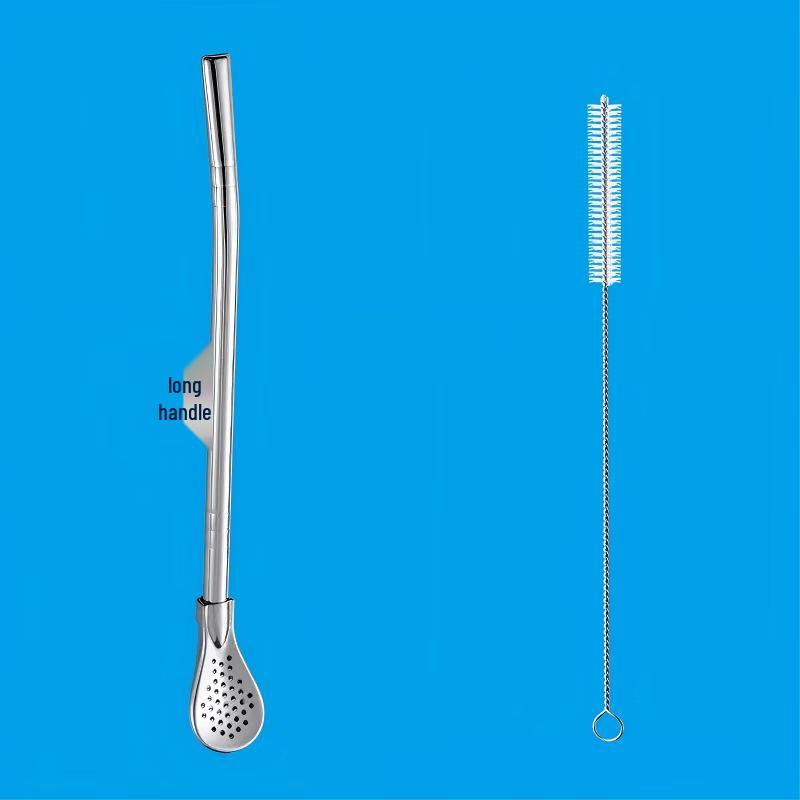 Dearun 304 Stainless Steel Detachable Filter Straw Spoon Set