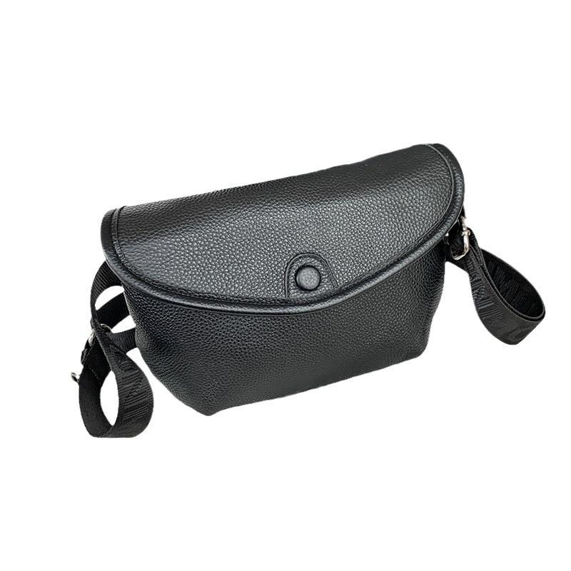 Leather Women'S Bags, Breast Bags, Trendy Fashion Oblique Span Bags, Retro First-Layer Cowhide Large-Capacity Women'S Bags