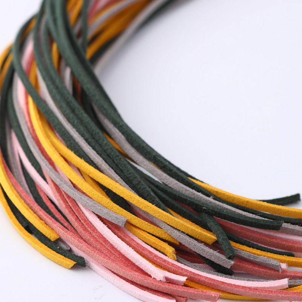 Handmade Leather Velvet Rope Korean Style Gift Packaging Rope Multipurpose Leather Roll Thread  DIY