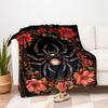 "Floral Spider Wall Art: Nature's Beauty in Every Detail"Blanket Flannel Throw Blanket for Sofa, Bed, Travel, Camping, Office, Couch, Chair,