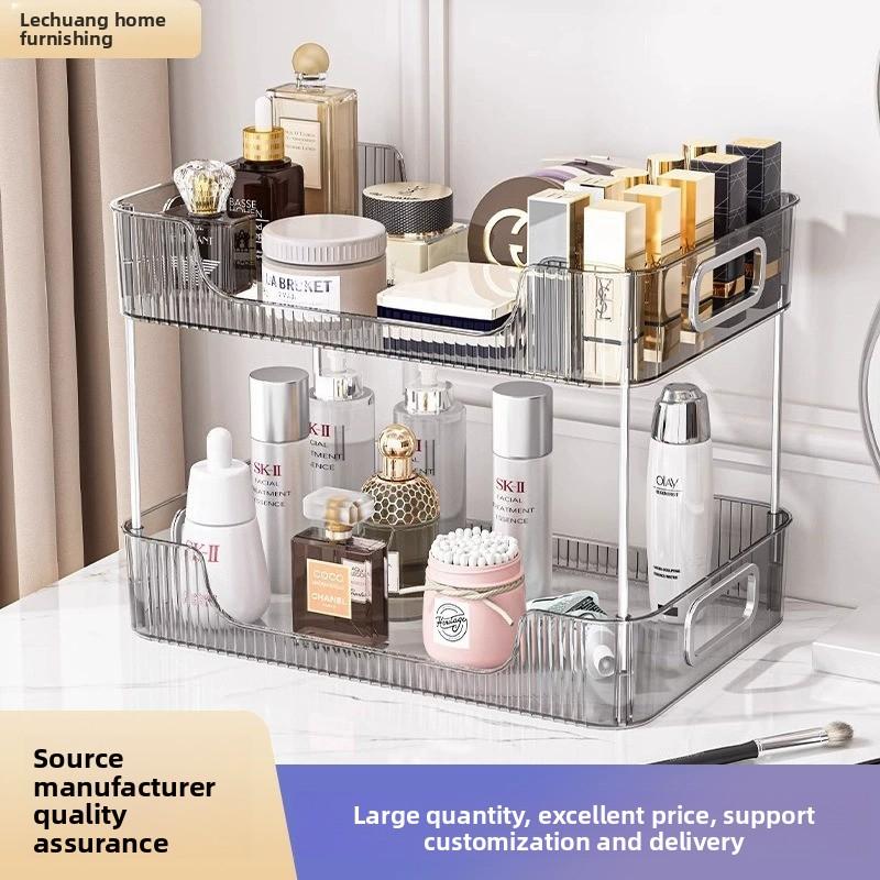 Organizador de maquillaje de escritorio, estante para cosméticos, perfumes y labiales, estilo simple