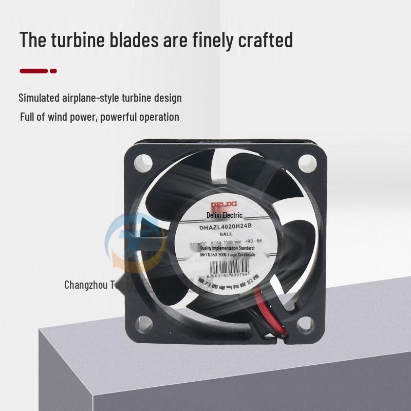 DELIXI DC24V 40x40MM Silent Cooling Axial Fan for Amplifiers and Frequency Converters