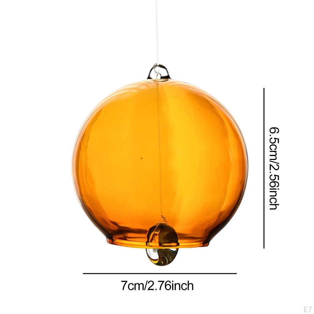 Campanella a Vento Giapponese Decorativa in Vetro, Alta 6,5 cm, Accessorio Multifunzionale, Apertura Diametro 4 cm per