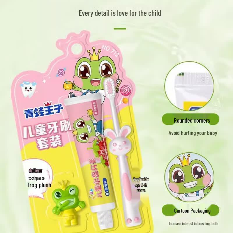 Frog Prince Kids Honey Moisturizing Cream & Toothbrush Set