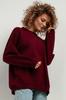 Wide Long-sleeved Sweatshirt T417 Burgundy Burgundy M/L