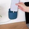 Remote control storage box, air conditioning, wall mounted bedside phone charging storage rack, storage rack without punching