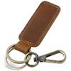 Crazy Horse Leather Unisex Keychain - Classic, Durable, Double Ring Car Accessory