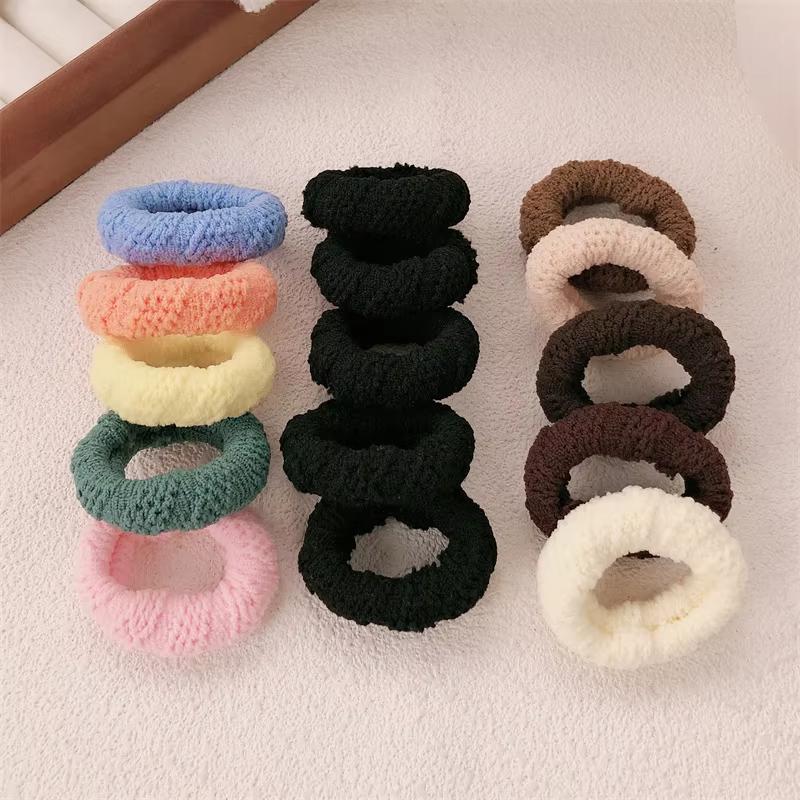 5Pcs/Set Thickened Hair Ties Women's High Horse Tail Hair Bands Rubber Bands Elastic Hair Ropes Durable Hair Ties Accessories