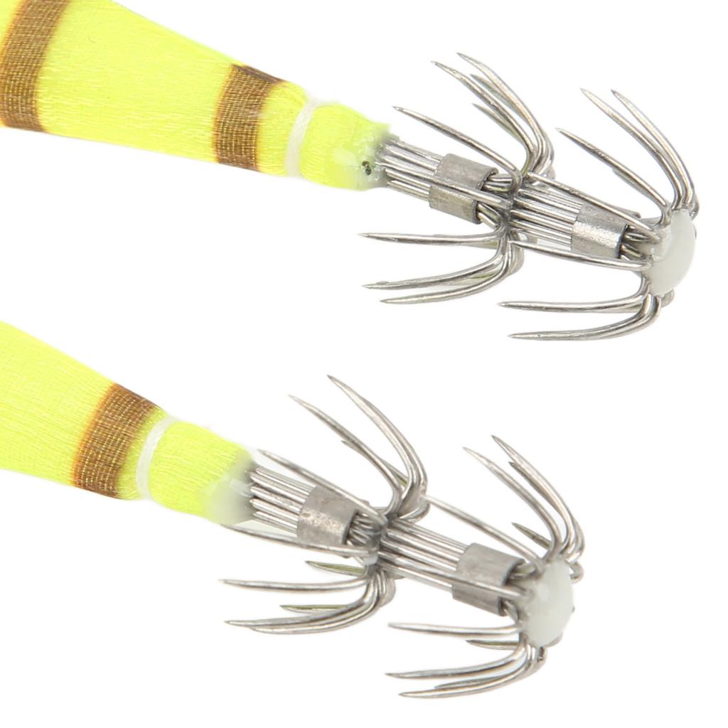 Squid Hook Intensive Luminous Stainless Steel Cuttlefish Jig Polishing Double Row Fishing Bait