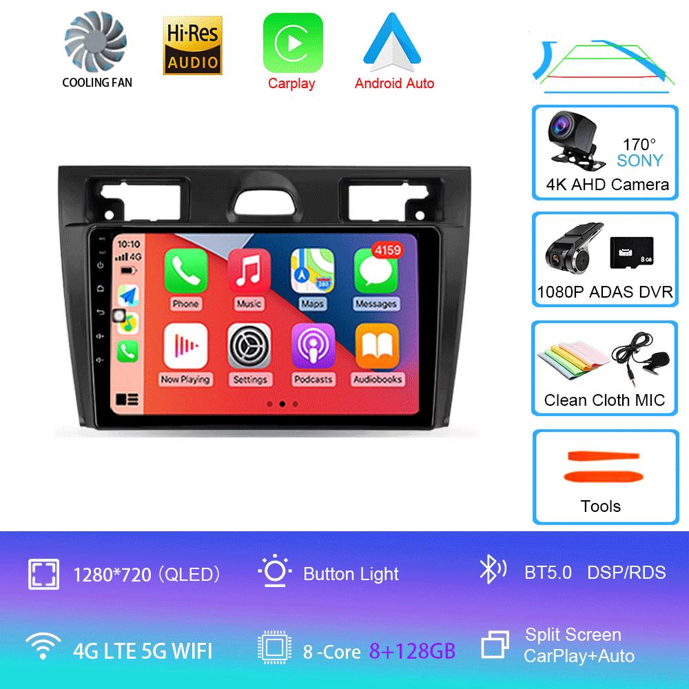 Android 14 For Ford Fiesta Mk VI 5 Mk5 2002 - 2008 Car Radio Multimedia Video Player Navigation GPS No 2din 2 din dvd