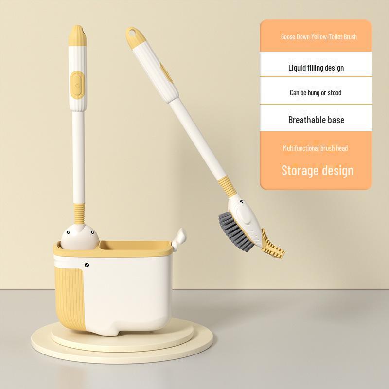 

Силиконовый ёршик для унитаза в форме кита — настенный, без сверления, очистка на 360°