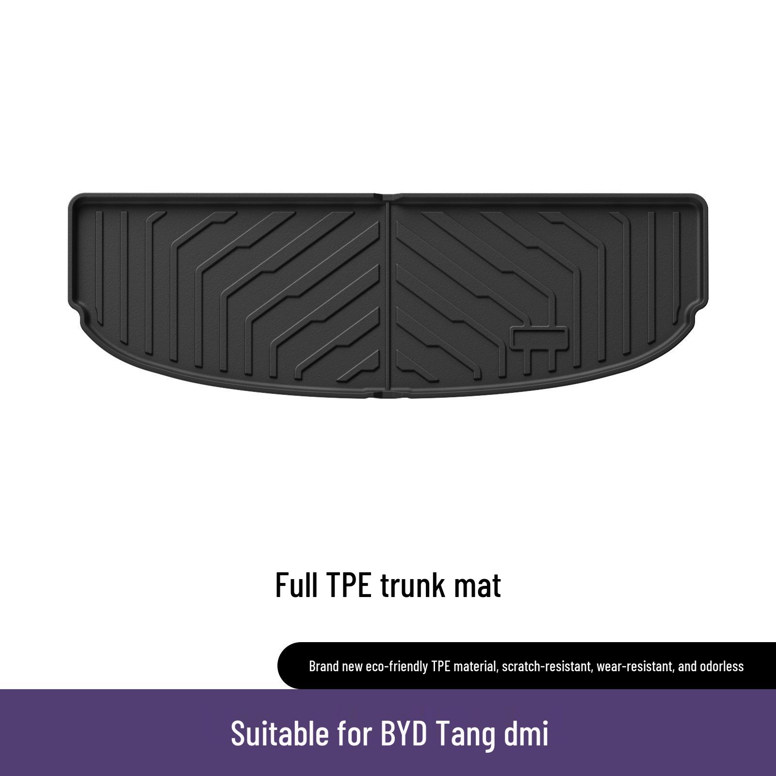 

BYD Rear Trunk Mat for Qin Plus, Song, Dolphin, Seal, Seagull, Sea Lion, Yuan, and Han Models Automotive Grade TPE Trunk Mat
