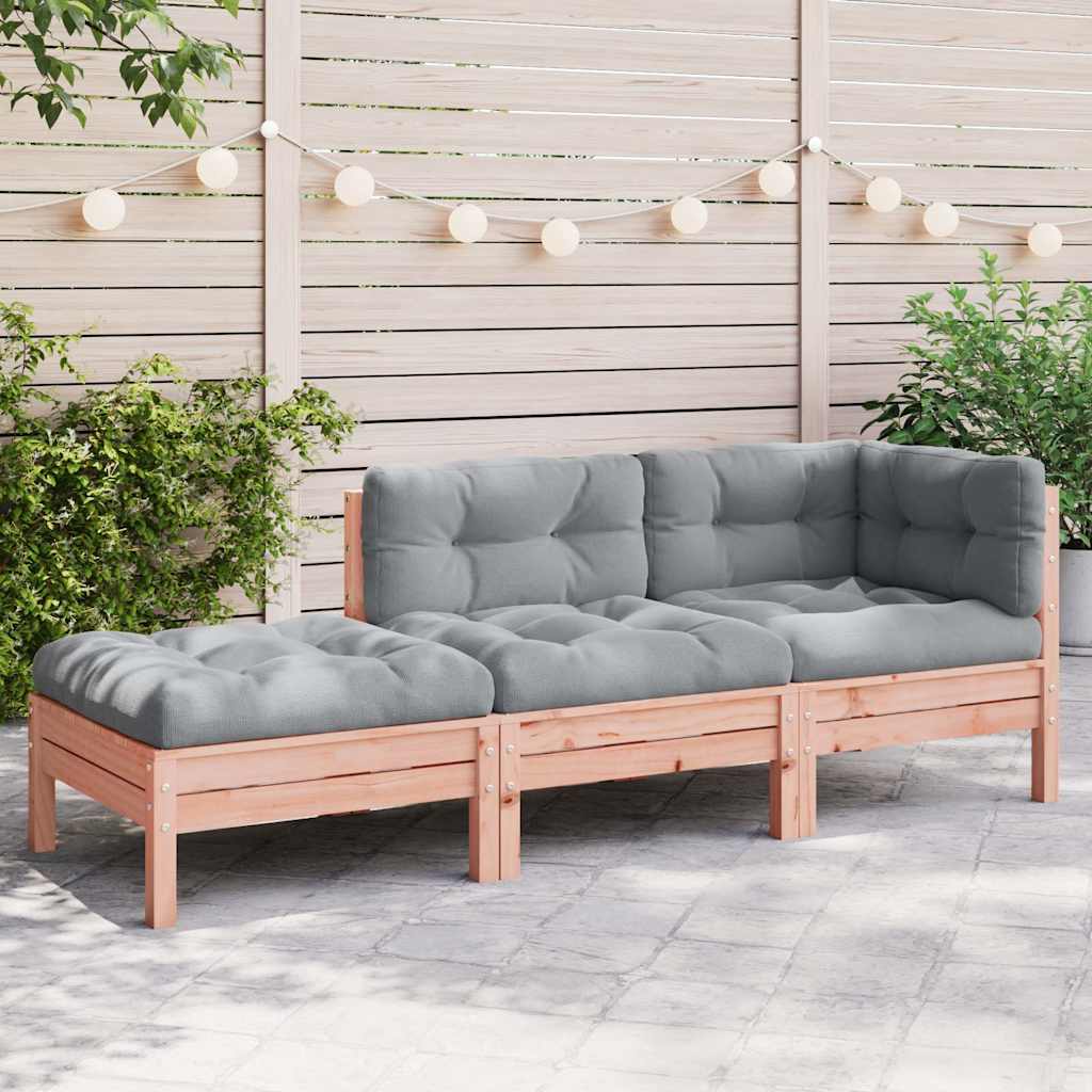 Vidaxl Sofa Ogrodowa Z Poduszkami I Podnóżkiem, 2-Osobowa