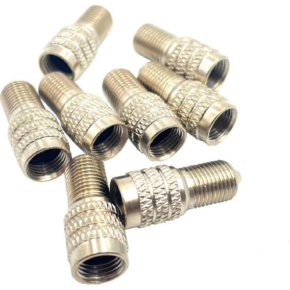 8 Pack Flow Through Tires Air Cap Double Seal Valve Stem Cap Inflate Tire Valve Caps for High Pressure Truck Car RV Bus Tires