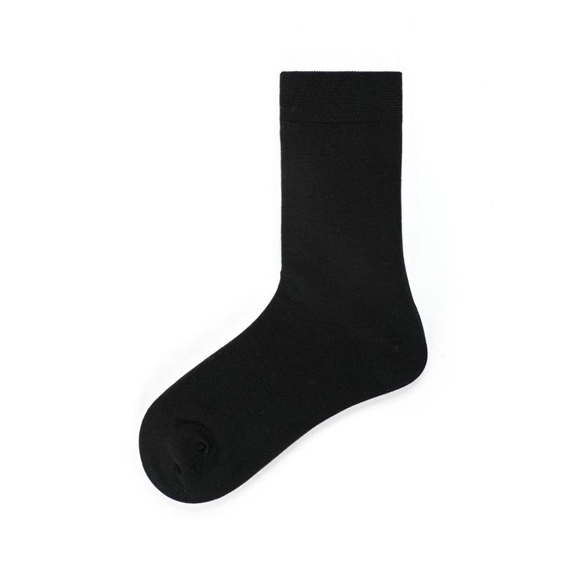 MEIKAN Black & White Modal Mid-Calf Socks for Men - All-Season Casual Versatile Unisex Socks