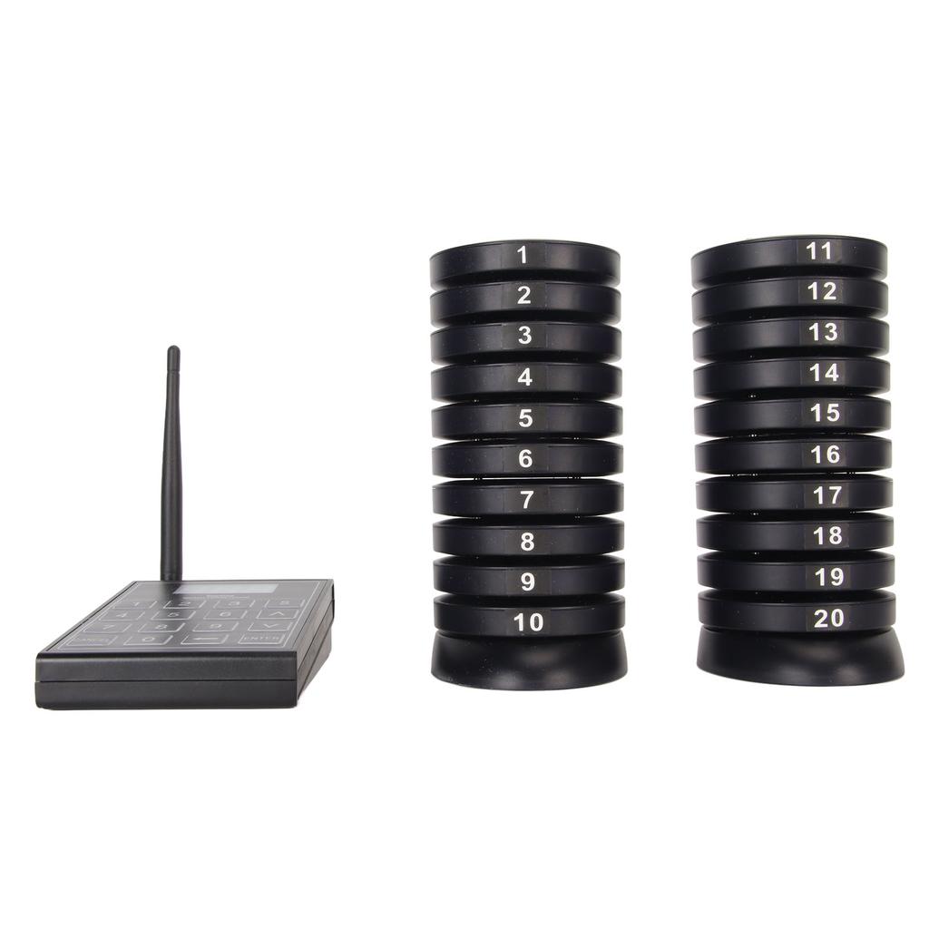 Drahtloses Gästeaufruf-Warteschlangensystem Langstrecken-Aufrufsystem mit Sender und 20 Pagern für