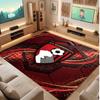 Bournemouth Football Print Crystal Velvet Rug, Comfortable Water Absorbent Non Slip Indoor Floor Carpet