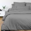 Drap plat en coton 240x300 cm PERCALE gris, par Soleil d'ocre