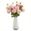 3-head Single Peony Flower Simulated Plastic Flower