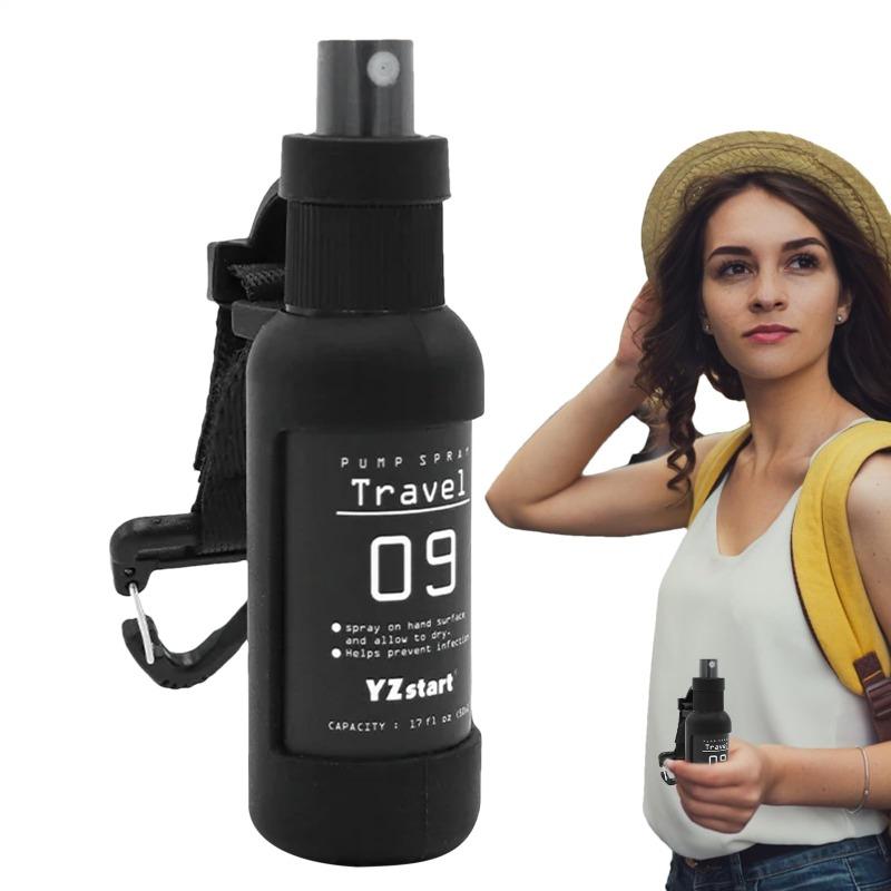 1PC Outdoor Camping Trip Spray Bottle Alcohol Dispenser Bottle Tactical Portable Spray Bottle 50ml Hiking Accessories Black 4