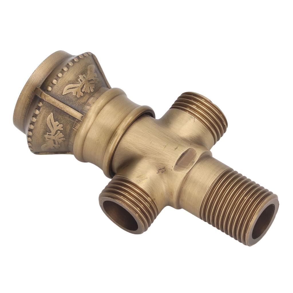 Eckventil Europäischer Antikstil Kalt-Warmwasserhahn Dreh-Eck-Absperrventil für Küche Badezimmer