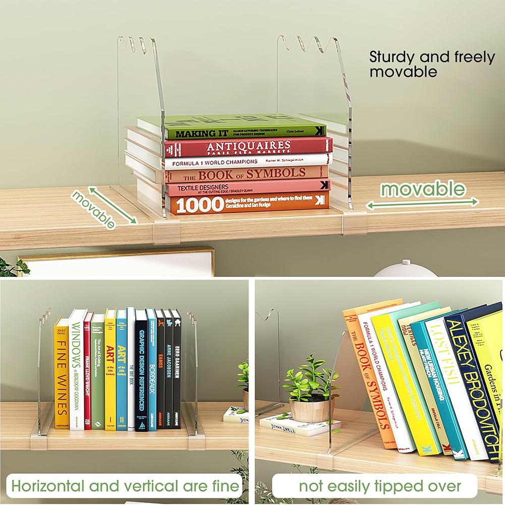 Simple Cabinets Shelves Organiser Adjustables Clear Shelf Separators For Bedroom/Kitchen