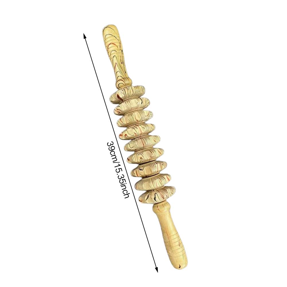 9/12 Rollen Holz-Bauchmassagegerät, Hand-Roller-Stick, Triggerpunkt, manuelle Massagewerkzeuge aus Holz zur Linderung von Cellulite-Körpermuskelschmerzen