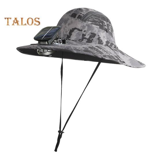 Rybářský klobouk se solárním ventilátorem, široký klobouk proti slunci, větruodolný design, rybaření, kempování, turistika, muži, ochrana proti slunci, klobouk s ventilátorem