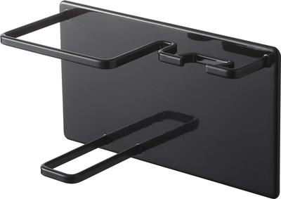 Yamazaki Jitsugyo 5513 Magnetyczna pianka do golenia i uchwyt na golarkę do łazienki Czarny Ok.. Szer. 14,5 x gł. 6,6 x wys. 8 cm Wieża do przechowywania maszynek do golenia