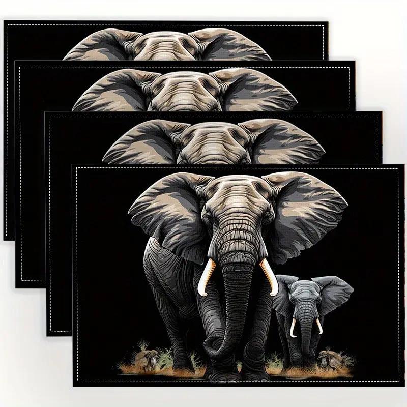 Printed Festival Party Placemats: Stain-Proof, Heat-Resistant Table Decoration