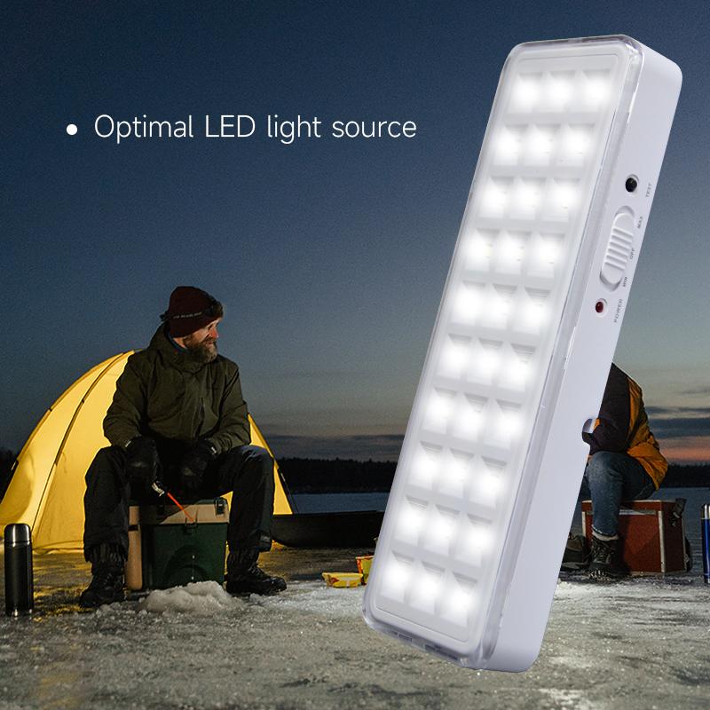 Wall-mounted Emergency Light 2 Modes Rechargeable Home Outdoor Camping Lantern Dimmable 30 LEDs Portable Night Repair Light
