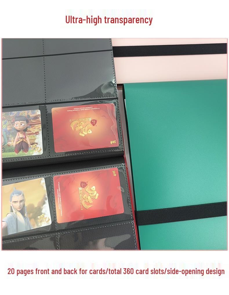 9-Pocket Game Card Album – 360 Slots, Color Cover, Banded Collector for Anime Character Cards