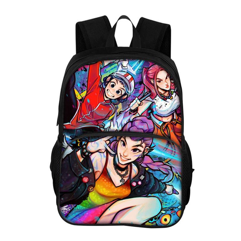 Hunter Witches Kpop Backpack With Oxford Fabric And Breathable Cushion Straps For School Students
