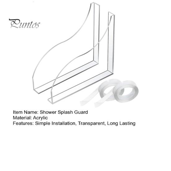 2Pcs Shower Splash Guards Self Adhesive Easy To Install Transparent Design Acrylic Shower Water Guards Bathtub Corner Splash Covers