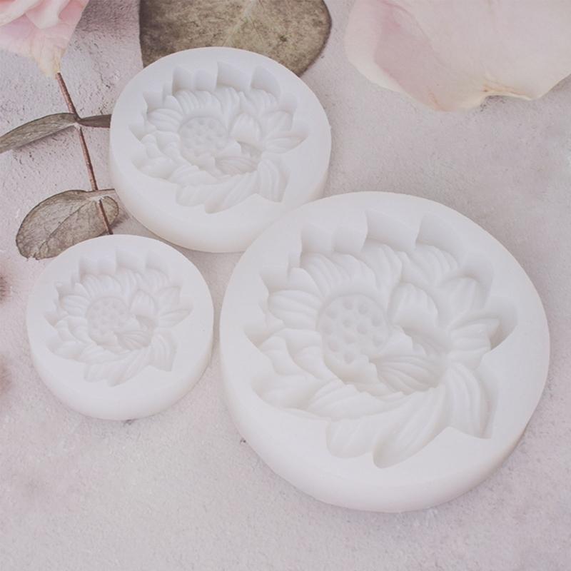 3D Lotus-Flower Shaped Silicone Soap Mold Lotus-Candle Mold Seedpod-of-Lotus Scented Candle Resin Epoxy Mold DIY Art