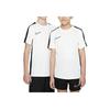 Dri-FIT Academy 23 Color Block Logo Bordado Gola Redonda Camiseta Esportiva Infantil Tops Branco DX5482-100