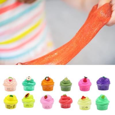 60ml Butter Slime - Non-sticky with Charm, Super Soft Stress Relief Fruit Cherry Slime for Children
