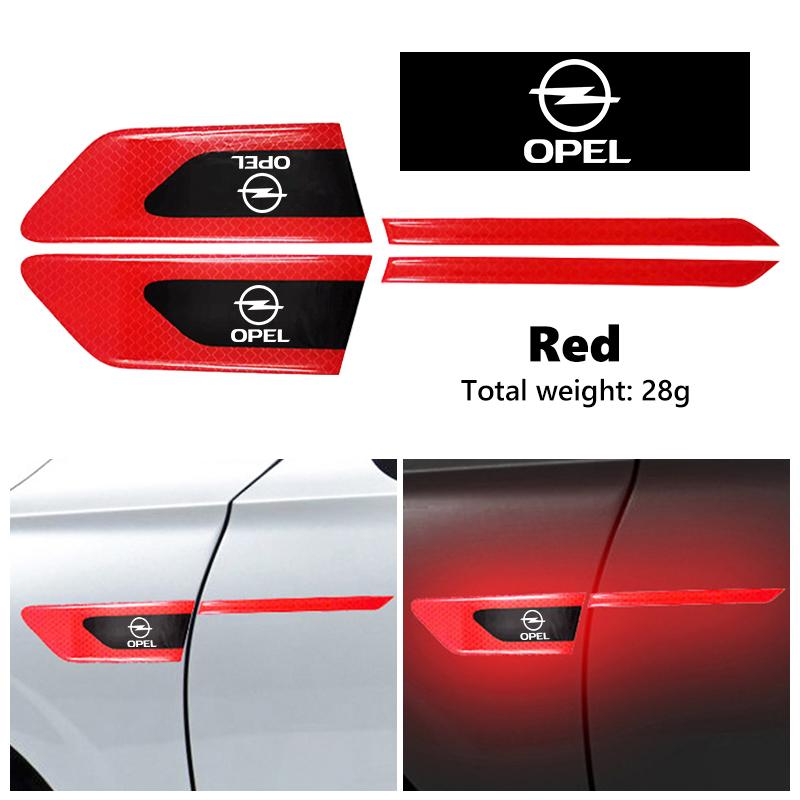Car Reflective Sticker Door Bumper Anti-collision Protector Strips For Opel ADAM ASTRA J K CORSA E INSIGNIA MOKKA VIVA Meriva