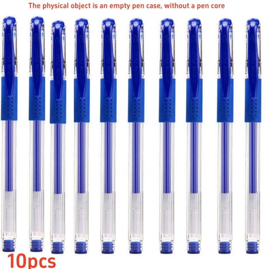 10Pcs Ballpoint Pen Case Multi Colored 0.5mm Ballpoint Case for Back To School or School and Office Supplies Black Red Blue
