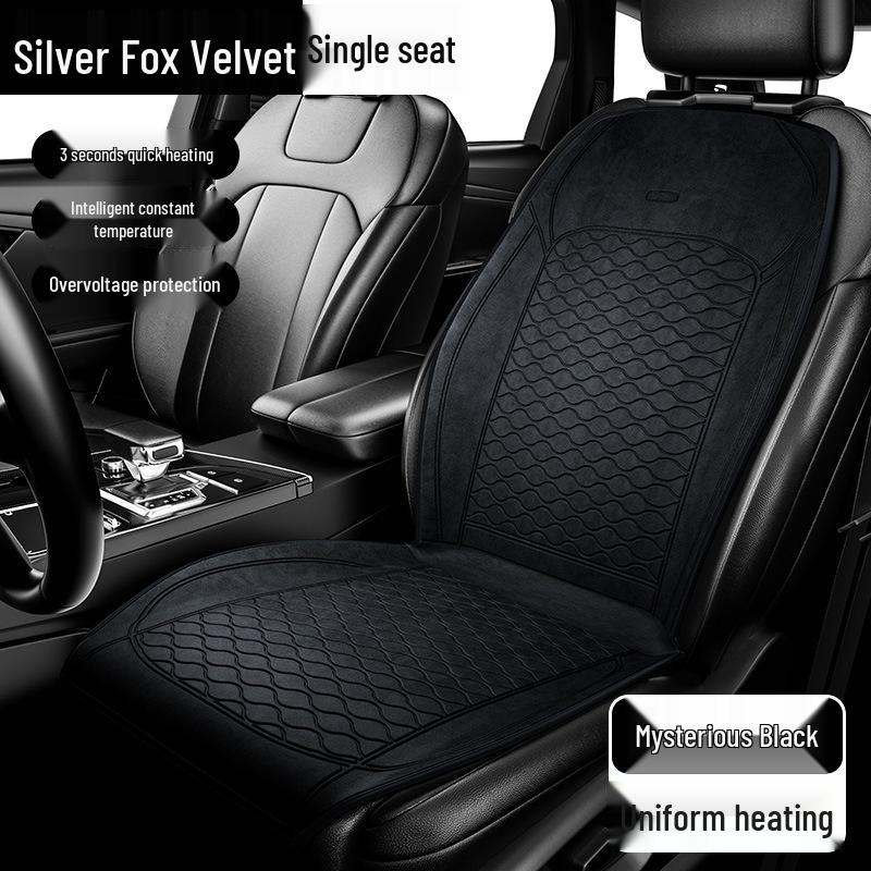Graphene Electric Heated Seat Cushion, 12V Universal Winter Car Pad, Plush Single Mat, Comfortable Heating.