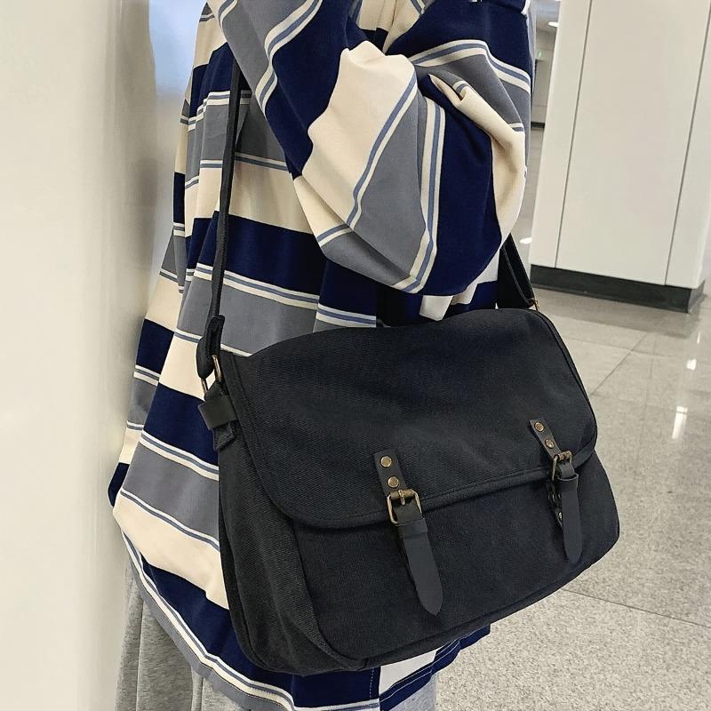 Stor Kapacitet Afslappet Alsidig Studenter Vintage Budtaske Pendler Skulder Crossbody Taske