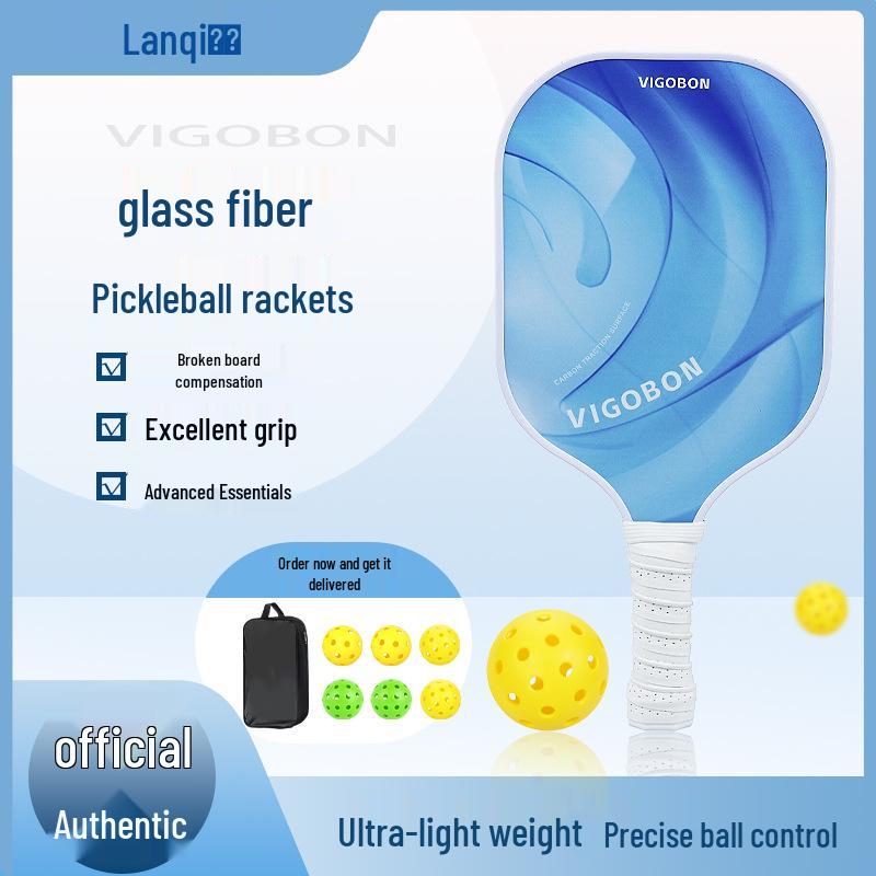Pickleball Paddle Set with Fiberglass & Carbon Fiber Honeycomb Core