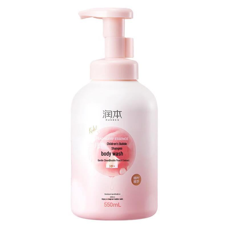 Runben Baby 2-in-1 Bubble Wash with Peach Leaf Extract 550ml