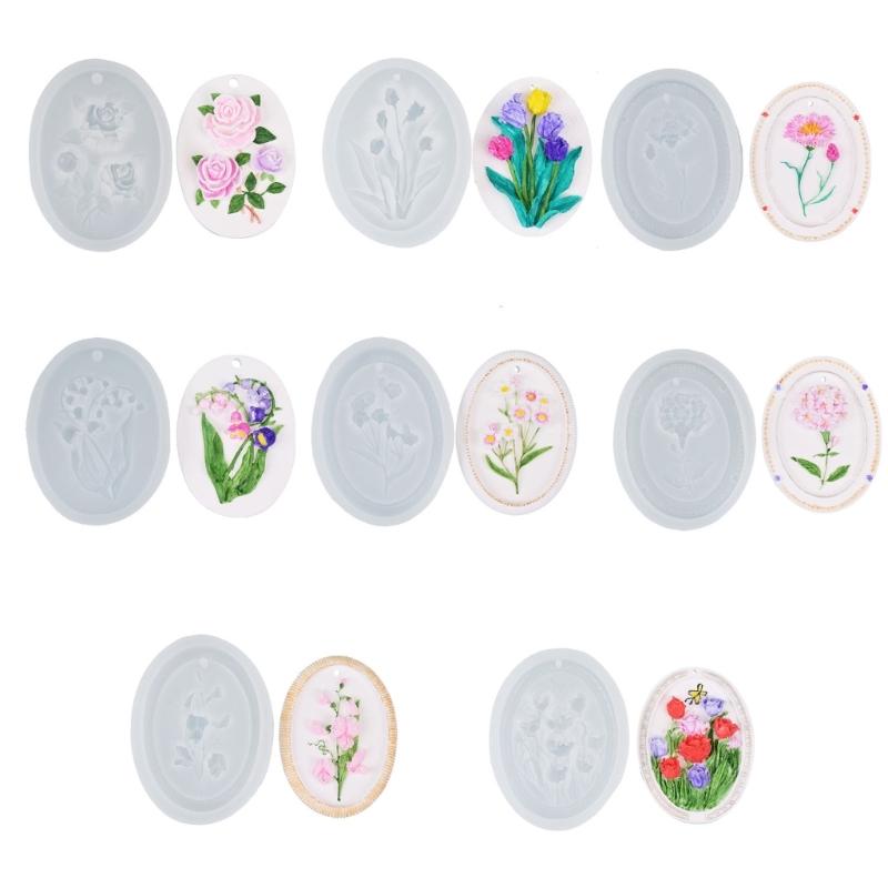 Silicone Candle Moulds Flower Shaped Soap Molds Hand-Making Supplies Non-stick Silicone Material for DIY Hand-Making