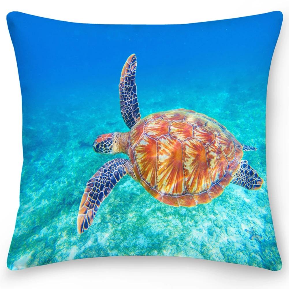Ocean World Pattern Pillowcase Interior Decoration Office Living Room Home Pillowcase
