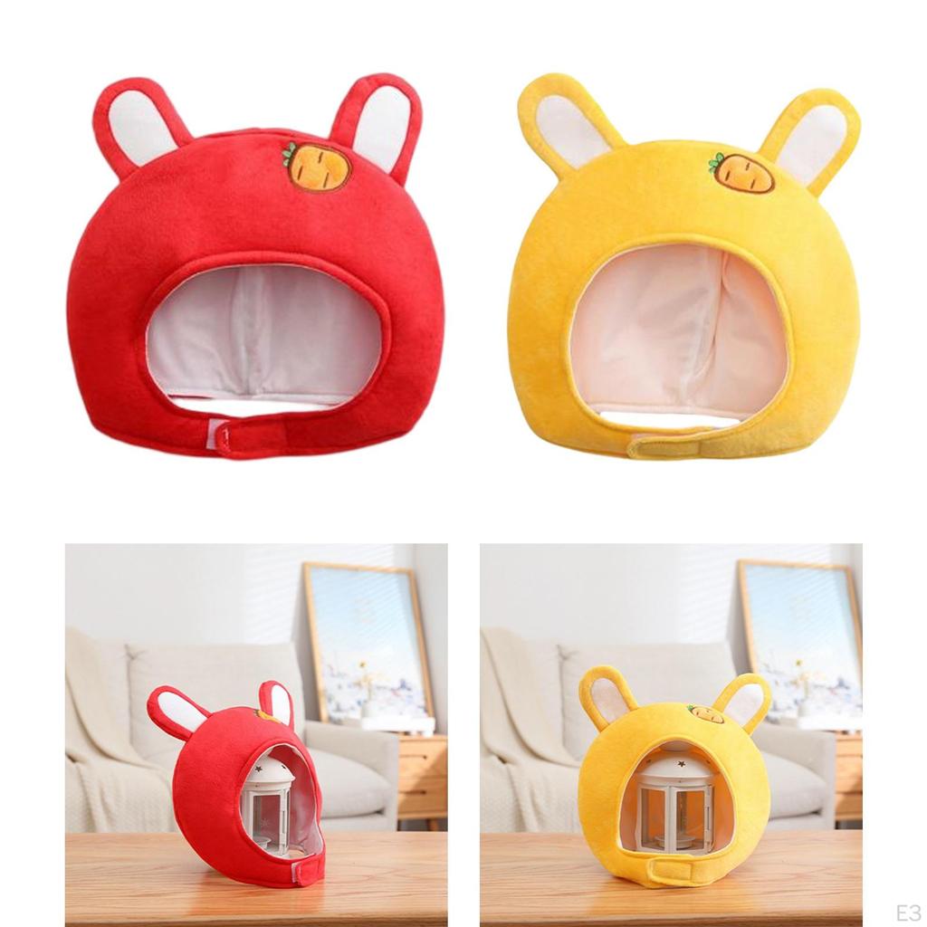 Hat Plush Cap Headpiece Bunny Decorative Beanie Winter Decor Warm 29Cmx30cm Costume Headgear for